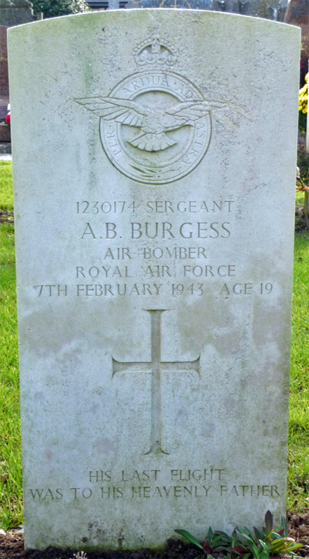 Sgt Alfred Brian Burgess<br/><br /><br />died February 7th, 1943